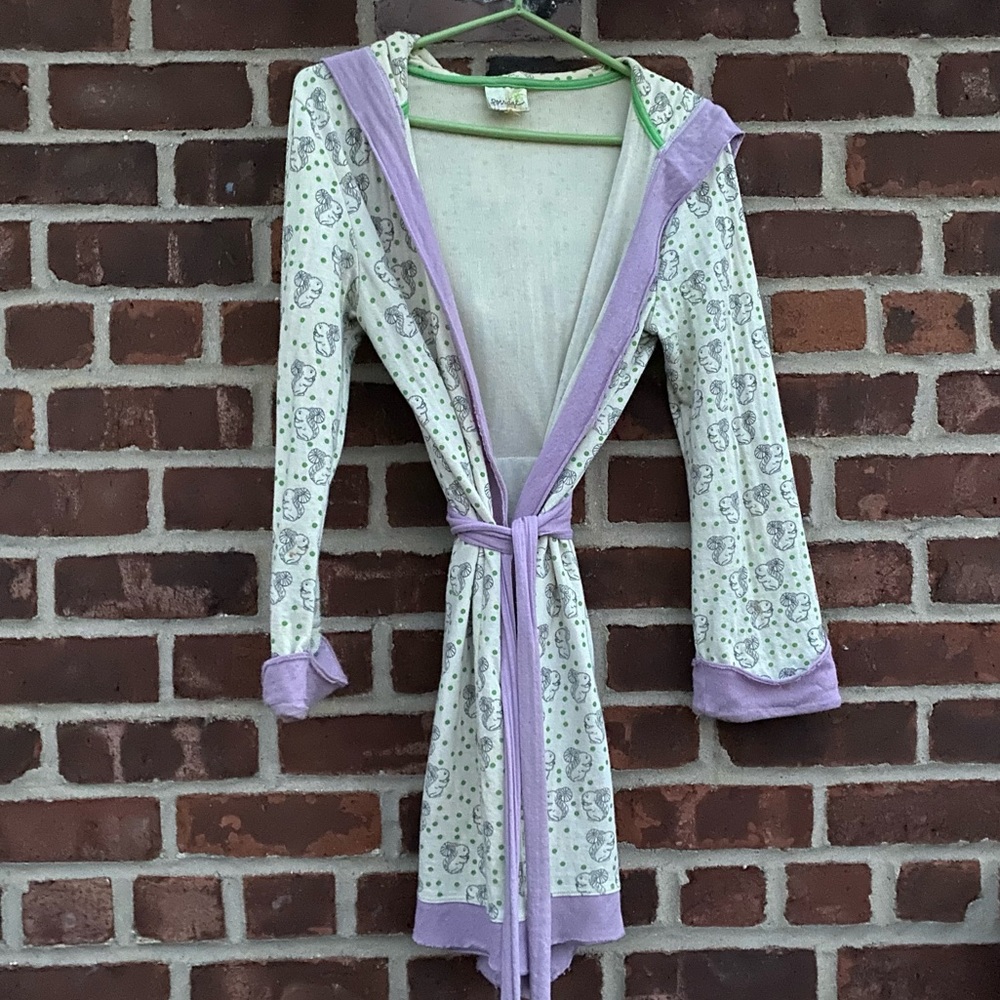 Anthropologie Porridge Squirrel Soft Tie Robe